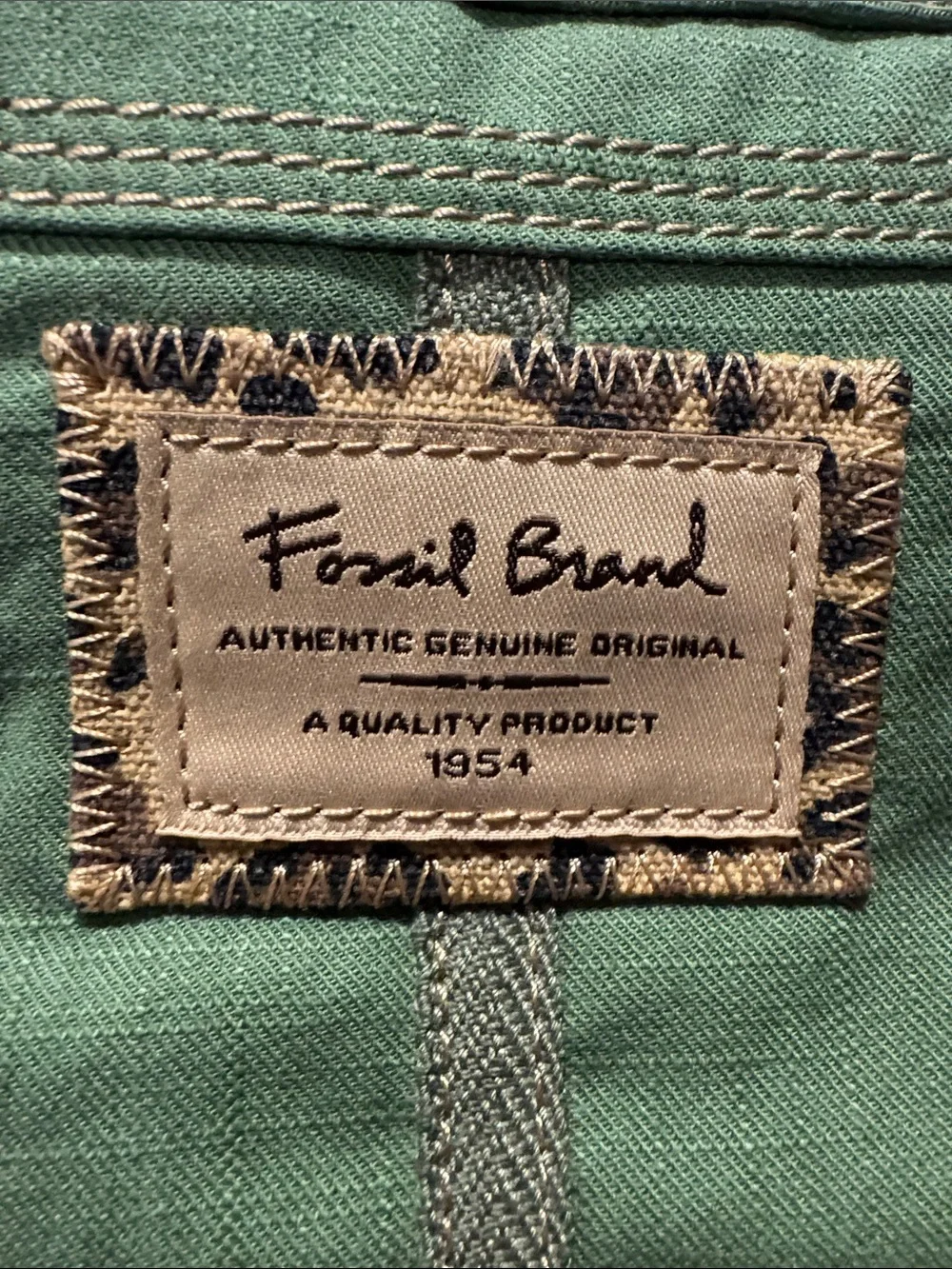 Fossil Olive Green Canvas WinslowFlap Olive Green Crossbody